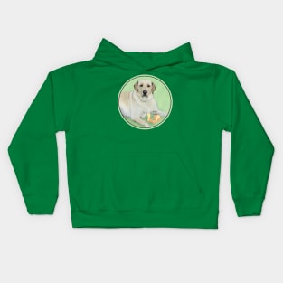 Labrador Retriever Yellow with Tennis Balls Kids Hoodie